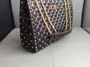 Valentino original lambskin spike tote bag with Black - 2