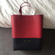 Celine Original Lambskin Leather Bucket Bag Dull red black - 1