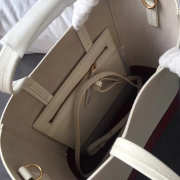 Celine Original Lambskin Leather Bucket Bag white red - 3