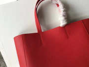 Celine Original Lambskin Leather Bucket Bag red black - 5