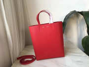 Celine Original Lambskin Leather Bucket Bag red - 4