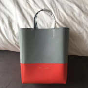 Celine Original Lambskin Leather Bucket Bag light blue Watermelon Red - 1