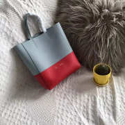 Celine Original Lambskin Leather Bucket Bag light blue red - 4