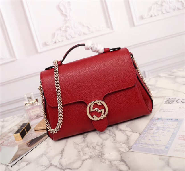 Gucci Interlocking G Crossbody Chain Bag Red 510320 - 1