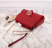 Gucci Interlocking G Crossbody Chain Bag Red 510320 - 4