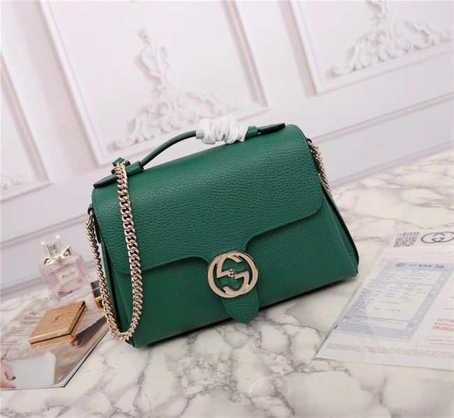 Gucci Interlocking G Crossbody Chain Bag Green 510320 - 1