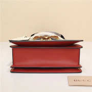 Gucci Queen Margaret Calfskin Handle Bag In White Red 476541 - 4