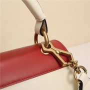 Gucci Queen Margaret Calfskin Handle Bag In White Red 476541 - 5