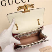 Gucci Queen Margaret Calfskin Handle Bag In White Red 476541 - 6