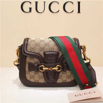 Gucci Lady Web Shoulder Bag Coffee 384821