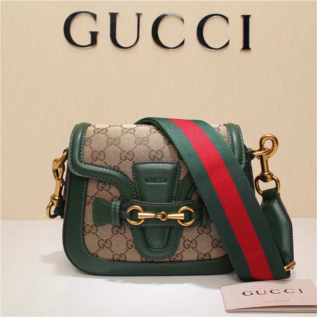 Gucci Lady Web Shoulder Bag Green 384821 - 1