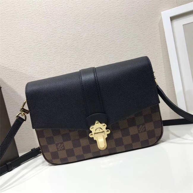 Louis Vuitton Damier Ebene Cuir Taurillon Bag Black - 1