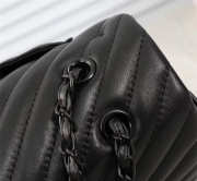 Chanel original lambskin double flap bag black 30cm - 3