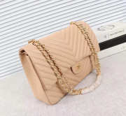 Chanel original lambskin double flap bag Pink 33cm with Gold hardware - 6