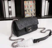 Chanel Caviar Leather Handbag Black - 3