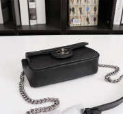 Chanel Caviar Leather Handbag Black - 6