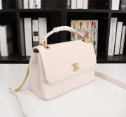 Chanel Calfskin Corssbody Handbag white - 5