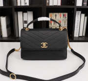 Chanel Calfskin Corssbody Handbag Black - 5