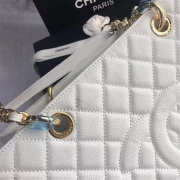 Chanel original caviar calfskin shopping tote white bag with gold hardware - 2