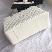 Chanel original caviar calfskin shopping tote white bag with gold hardware - 5