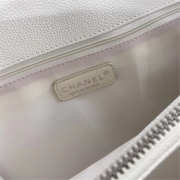 Chanel original caviar calfskin shopping tote white bag with silver hardware - 2