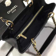 Chanel original caviar calfskin shopping tote black bag with gold hardware - 3