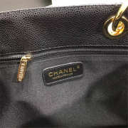 Chanel original caviar calfskin shopping tote black bag with gold hardware - 5