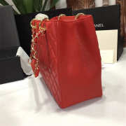 Chanel original caviar calfskin shopping tote Red bag with gold hardware - 6