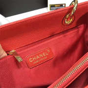 Chanel original caviar calfskin shopping tote Red bag with gold hardware - 2