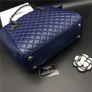 Chanel Lambskin Leather tote bag Blue - 6