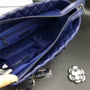 Chanel Lambskin Leather tote bag Blue - 3