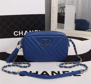 Chanel Camera Case Shoulder Bag Blue