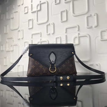 Louis Vuitton Saint Michel Monogram Epi Leather Bag With Black M44033