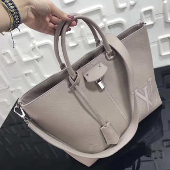 Louis Vuitton Pernelle Leather Tote Bag Grey N54779