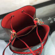 Louis Vuitton Neonoe Monogram Calfskin Bucket Bag Red M44021 - 3