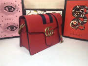 Gucci GG Marmont Leather Shoulder Bag 476468 Red - 6