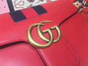 Gucci GG Marmont Leather Shoulder Bag 476468 Red - 3