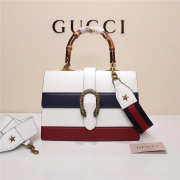 Gucci Dionysus Leather Top Handle Bag 421999 White - 1