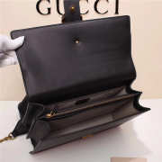 Gucci Dionysus Leather Top Handle Bag 421999 Black Red - 2