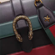 Gucci Dionysus Leather Top Handle Bag 421999 Black Red - 3