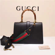 Gucci Dionysus Leather Top Handle Bag 421999 Black Red - 5