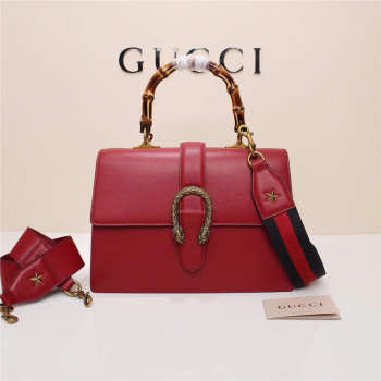 Gucci Dionysus Leather Top Handle Bag 421999 Red