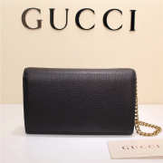 Gucci Marmont leather mini chain bag 401232 Black - 6