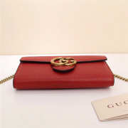 Gucci Marmont leather mini chain bag 401232 Red - 2