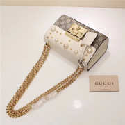 Gucci Padlock Bee Star small shoulder bag 432182 White - 4