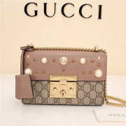 Gucci Padlock Bee Star small shoulder bag 432182 Pink - 5