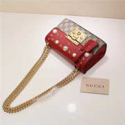 Gucci Padlock Bee Star small shoulder bag 432182 Red - 2