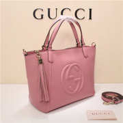 GUCCI 369176 Soho Tote Bag Women leather Shoulder Bag Pink - 2