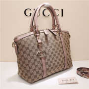 Gucci 341503 Nylon Large Convertible Tote Bag Pink - 4