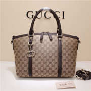 Gucci 341503 Nylon Large Convertible Tote Bag Black - 1